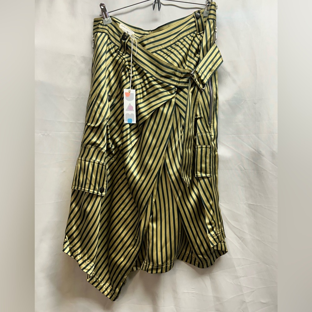 Dries Van Noten green and gold skirt. US Size 8.
